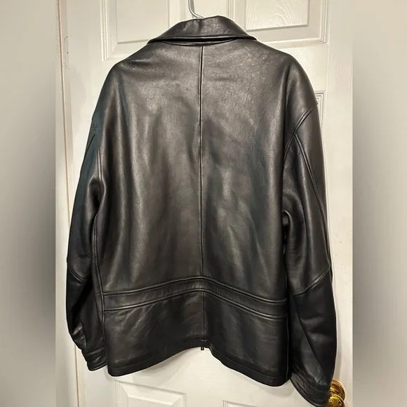 Wilson Leather L Pelle Studio Black Buttery Soft Leather Jacket Quilted Lining - Picture 7 of 9